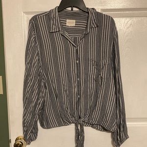 American Eagle button down striped shirt